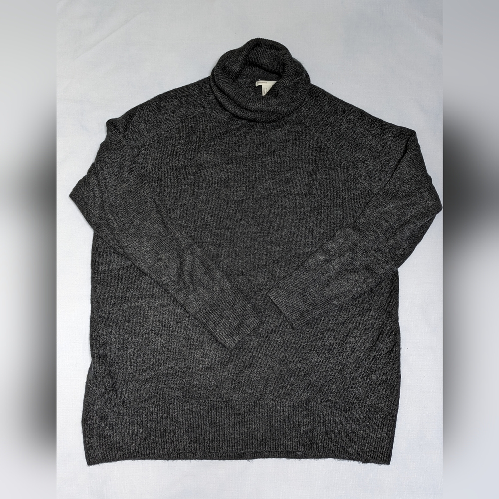 H & M Basic Gray Bulky Turtleneck Comfy Sweater